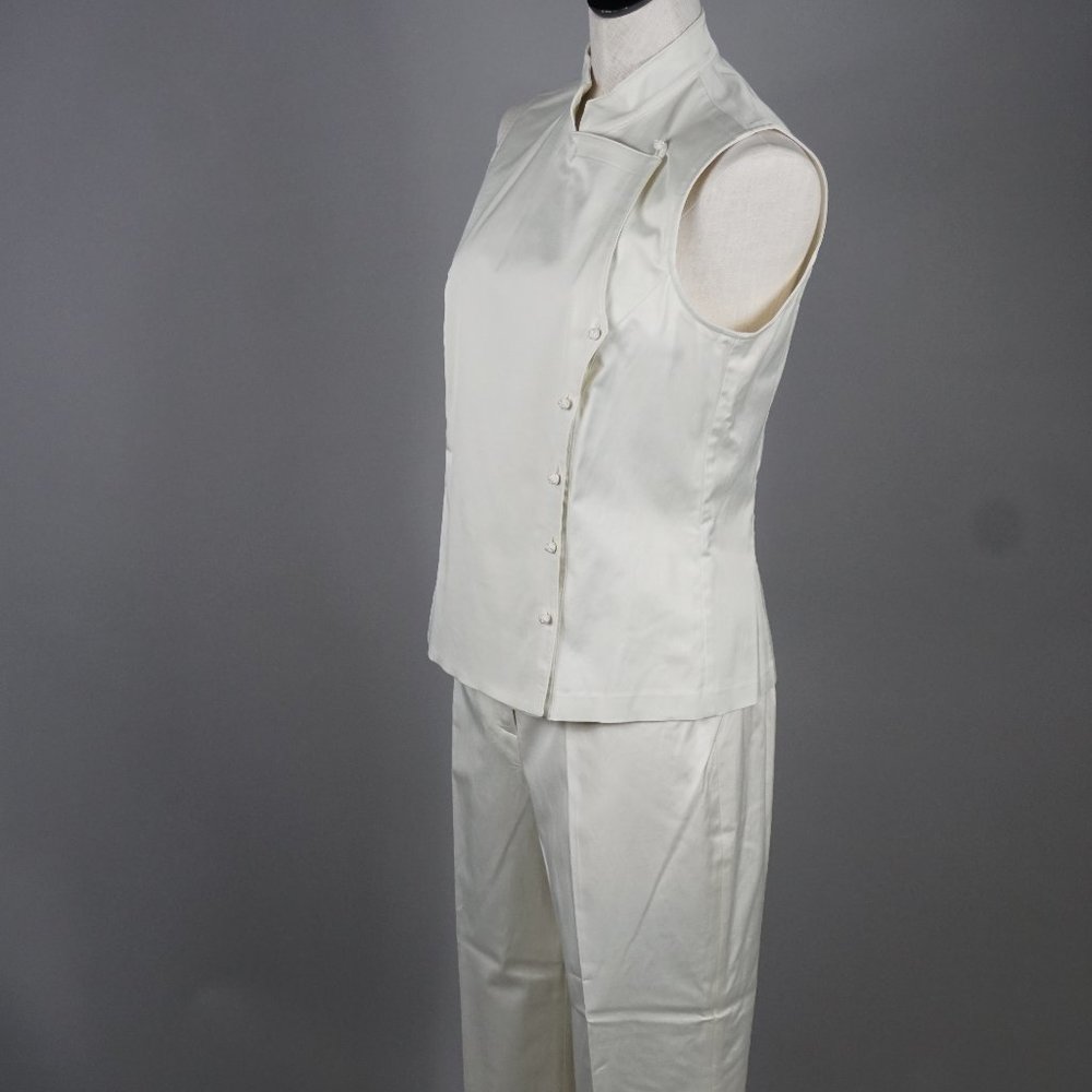 Talbot Sleeveless Nehru Jacket White Size 10